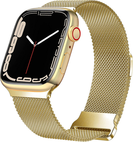 Milanaise Band - Gold - Extra starker Magnet - Geeignet für Apple Watch 38mm / 40mm / 41mm / 42mm