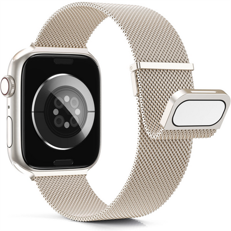 Milanaise Band - Polarstern / Starlight - Extra starker Magnet - Geeignet für Apple Watch 38mm / 40mm / 41mm