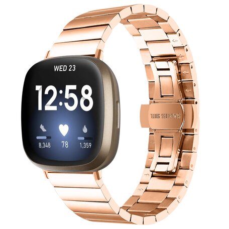 Fitbit Versa 3/4 & Sense 1/2 Metallgliederband - Champagner Gold