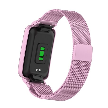 Milanaise Loop mit Hülle - Flieder - Xiaomi Smart Band 7 Pro