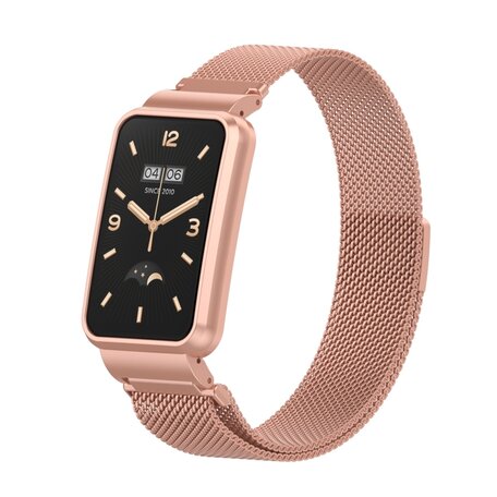 Milanaise Loop mit Hülle - Rose gold - Xiaomi Smart Band 7 Pro