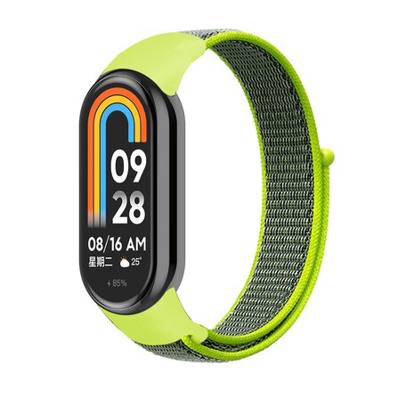 Sport Loop Nylon armband - Neongrün - Xiaomi Smart band 8