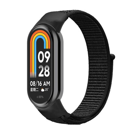 Sport Loop Nylon armband - Schwarz - Xiaomi Smart band 8