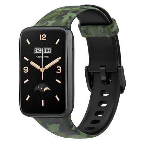 Silikonband mit Druck - Camouflage grün - Xiaomi Smart band 7 Pro