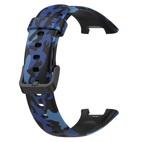 Silikonband mit Druck - Camouflage blau - Xiaomi Smart band 7 Pro