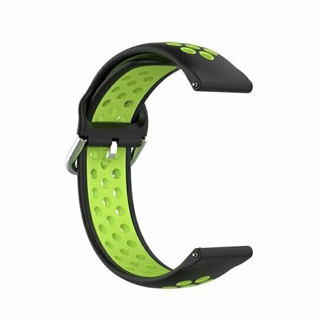 Silikon-Sportband mit Schnalle - Schwarz + Grün - Xiaomi Mi Watch / Xiaomi Watch S1 / S1 Pro / S1 Active / Watch S2