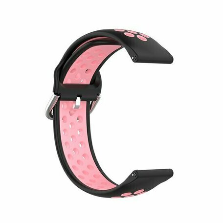 Silikon-Sportband mit Schnalle - Schwarz + Rosa - Xiaomi Mi Watch / Xiaomi Watch S1 / S1 Pro / S1 Active / Watch S2