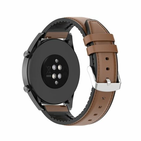 Leder + Silikonband - Braun - Xiaomi Mi Watch / Xiaomi Watch S1 / S1 Pro / S1 Active / Watch S2