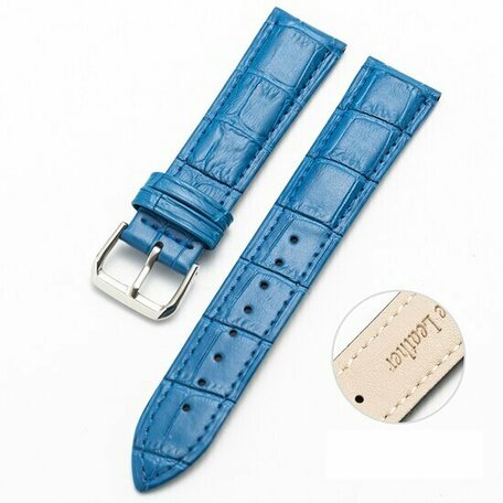 Crocodile Lederband - Blau - Xiaomi Mi Watch / Xiaomi Watch S1 / S1 Pro / S1 Active / Watch S2