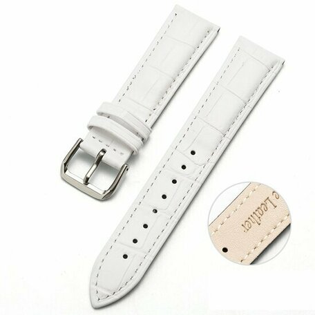 Crocodile Lederband - Weiß - Xiaomi Mi Watch / Xiaomi Watch S1 / S1 Pro / S1 Active / Watch S2