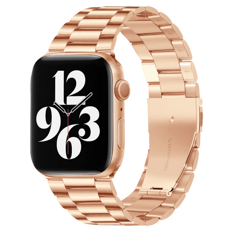 Stahlgliederarmband - Roségold - Geeignet für Apple Watch 42mm / 44mm / 45mm / 49mm