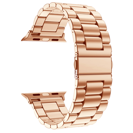 Stahlgliederarmband - Roségold - Geeignet für Apple Watch 42mm / 44mm / 45mm / 49mm