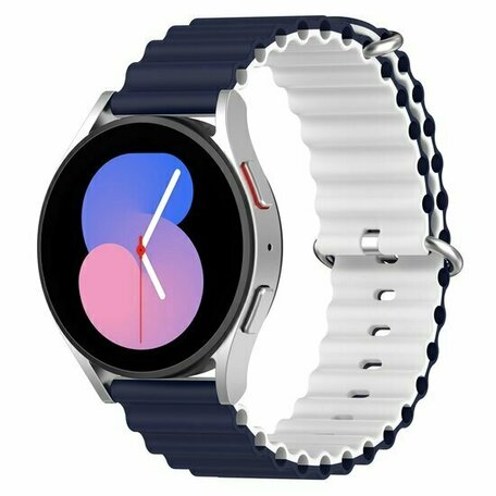 Huawei Watch GT 3 Pro - 43mm - Ocean Style Silikonarmband - Dunkelblau / Weiß