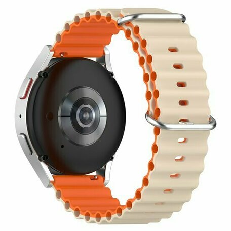 Huawei Watch GT 3 Pro - 43mm - Ocean Style Silikonarmband - Beige/orange