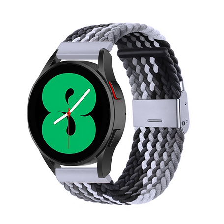 Geflochtenes Nylonband - Grau / Schwarz - Huawei Watch GT 2 & GT 3 - 42mm