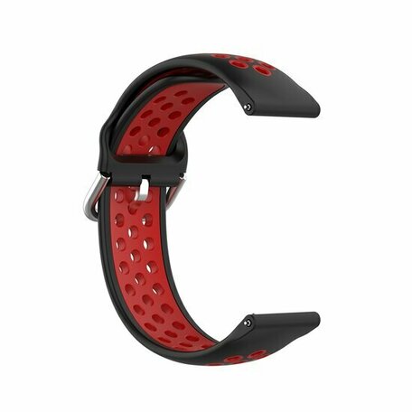 Silikon-Sportband mit Schnalle - Schwarz + Rot - Huawei Watch GT 2 & GT 3 - 42mm