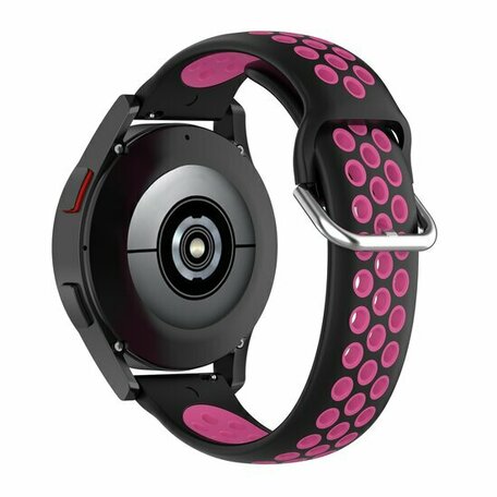 Silikon-Sportband mit Schnalle - Schwarz + Rosa - Huawei Watch GT 2 & GT 3 - 42mm