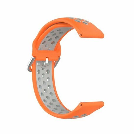 Silikon-Sportband mit Schnalle - Orange + Grau - Huawei Watch GT 2 & GT 3 - 42mm