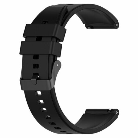 Silikonband mit Schnalle - Schwarz - Huawei Watch GT 2 & GT 3 - 42mm