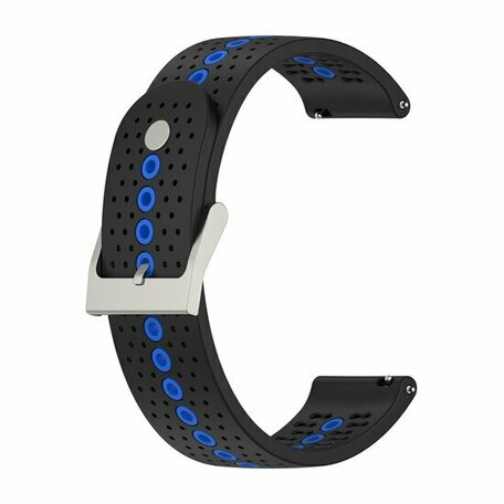 Dot Pattern Armband - Schwarz mit Blau - Huawei Watch GT 2 & GT 3 - 42mm