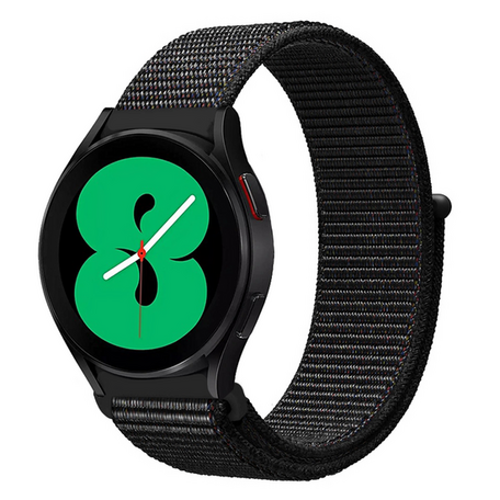 Sport Loop Nylon armband - Schwarz gemischt - Huawei Watch GT 2 / GT 3 / GT 4 - 46mm