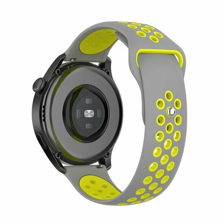 Sport Edition Silikonband - Grau + Gelb - Huawei Watch GT 2 / GT 3 / GT 4 - 46mm