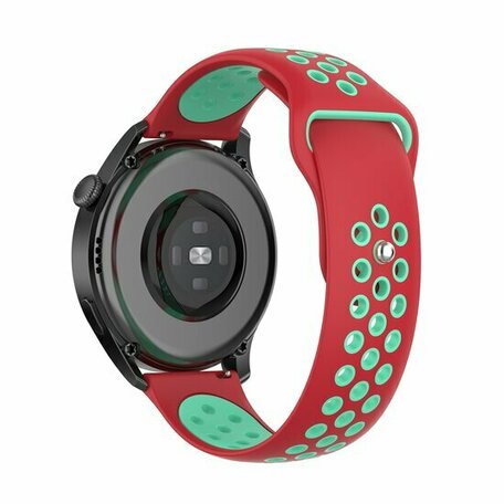 Sport Edition Silikonband - Rot + Mintgrün - Huawei Watch GT 2 / GT 3 / GT 4 - 46mm