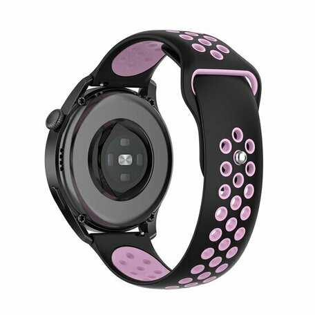 Sport Edition Silikonband - Schwarz + Rosa - Huawei Watch GT 2 / GT 3 / GT 4 - 46mm