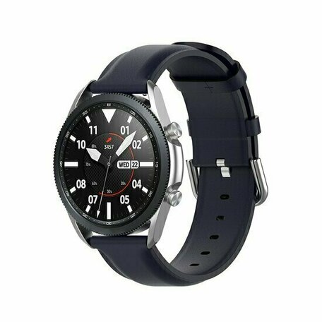 Klassisches Lederarmband - Dunkelblau - Huawei Watch GT 2 / GT 3 / GT 4 - 46mm