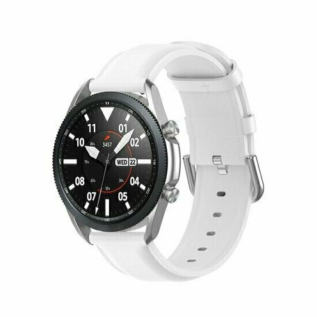 Klassisches Lederarmband - Weiß - Huawei Watch GT 2 / GT 3 / GT 4 - 46mm