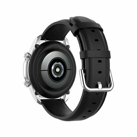 Klassisches Lederarmband - Schwarz - Huawei Watch GT 2 / GT 3 / GT 4 - 46mm