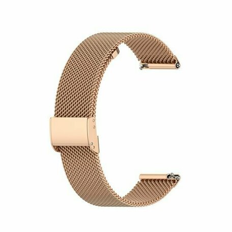 Milanaise Armband mit Klemmverschluss - Champagner Gold - Huawei Watch GT 2 / GT 3 / GT 4 - 46mm