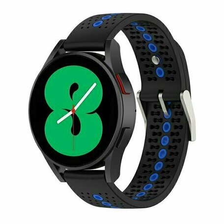 Dot Pattern Silikonarmband - Schwarz mit Blau - Huawei Watch GT 2 Pro / GT 3 Pro - 46mm