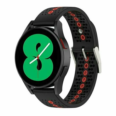 Dot Pattern Silikonarmband - Schwarz mit Rot - Huawei Watch GT 2 Pro / GT 3 Pro - 46mm