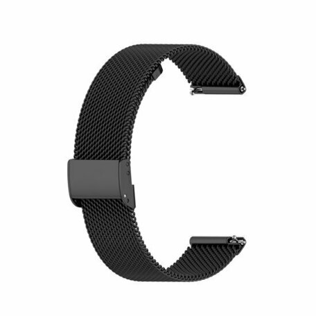 Milanaise Armband mit Klemmverschluss - Schwarz - Huawei Watch GT 2 / GT 3 / GT 4 - 46mm