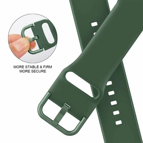 Weiches Silikonarmband mit Schnallenverschluss - Tannengrün - Geeignet für Apple Watch 38mm / 40mm / 41mm