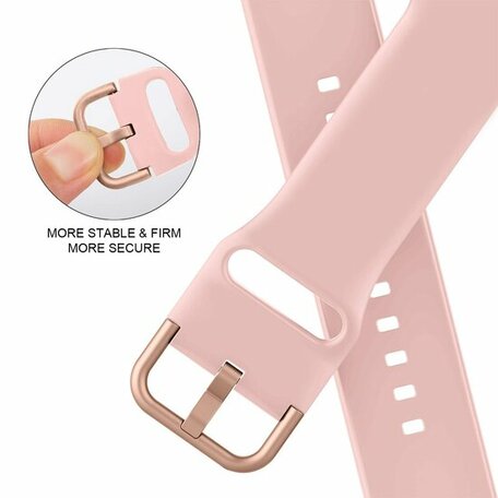 Weiches Silikonarmband mit Schnallenverschluss - Pink - Geeignet für Apple Watch 38mm / 40mm / 41mm