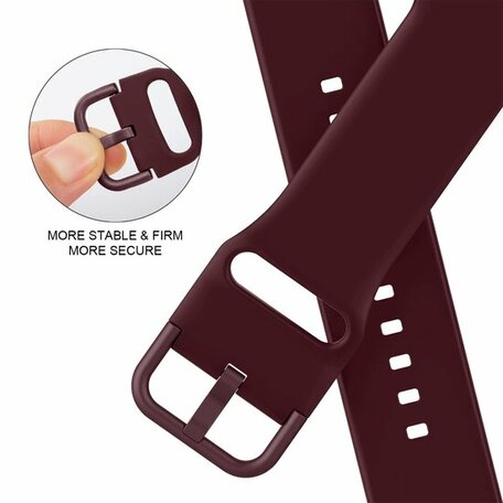 Weiches Silikonarmband mit Schnallenverschluss - Bordeaux - Geeignet für Apple Watch 38mm / 40mm / 41mm