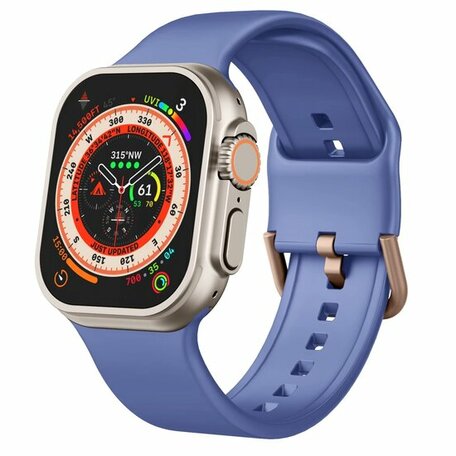 Weiches Silikonarmband mit Schnallenverschluss - Blau-violett - Geeignet für Apple Watch 38mm / 40mm / 41mm