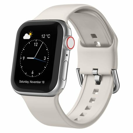 Weiches Silikonarmband mit Schnallenverschluss - Polarstern / Starlight - Geeignet für Apple Watch 38mm / 40mm / 41mm