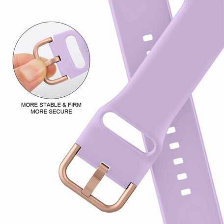 Weiches Silikonarmband mit Schnallenverschluss - Lavendel - Geeignet für Apple Watch 38mm / 40mm / 41mm