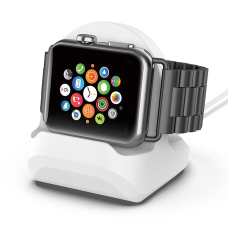 Apple Watch Ladehalterung - Silikon - Weiß - Geeignet für Apple Watch