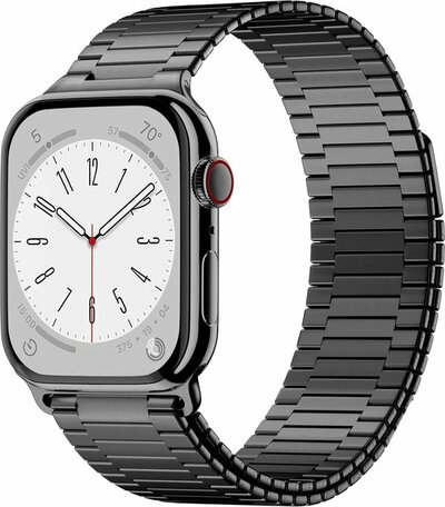 Magnetisches Stahlband - Sehr starker Magnet - Schwarz - Geeignet für Apple Watch 42mm / 44mm / 45mm / 46mm / 49mm