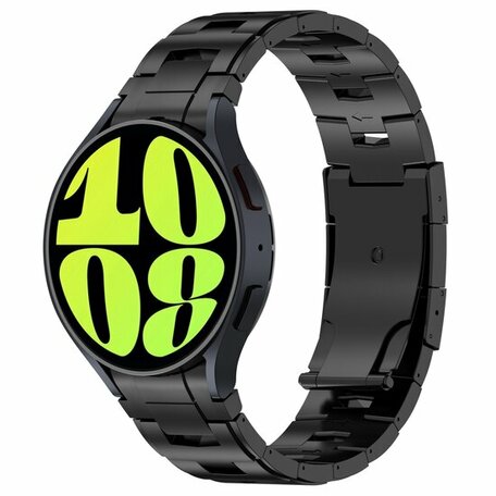 Titaniumband mit Verbindungsknopf - Schwarz - Samsung Galaxy Watch 6 Classic - 47mm & 43mm