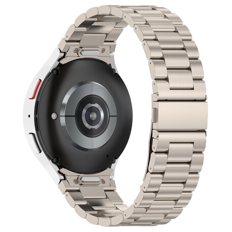 Stahlband mit Verbindungsknopf - Titanium Farbe - Samsung Galaxy Watch 6 - 40mm & 44mm