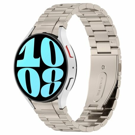 Stahlband mit Verbindungsknopf - Farbe Titanium - Samsung Galaxy Watch 6 Classic - 47mm & 43mm