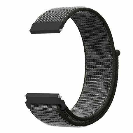 Sport Loop Nylonband - Dunkelgrün mit grauem Band - Samsung Galaxy Watch 7 - 40mm / 44mm