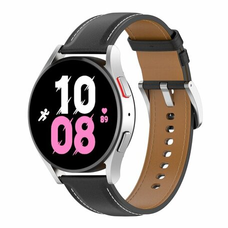 Luxus-Lederband - Schwarz - Samsung Galaxy Watch 7 - 40mm / 44mm