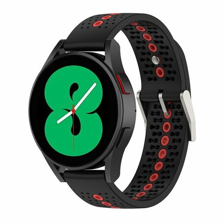 Dot Pattern Armband - Schwarz mit Rot - Samsung Galaxy Watch 7 - 40mm & 44mm