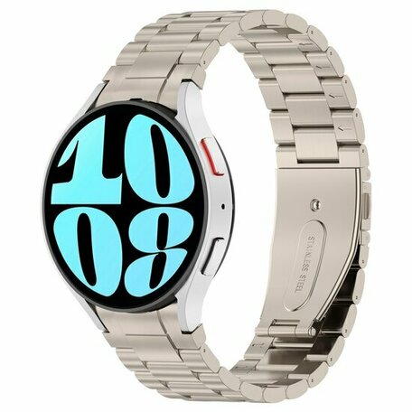 Stahlband mit Verbindungsknopf - Titanium Farbe - Samsung Galaxy Watch 7 - 40mm & 44mm